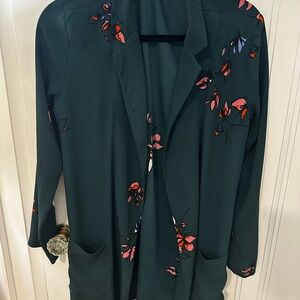 Gentle Fawn Dark Green Floral cardigan Shirt